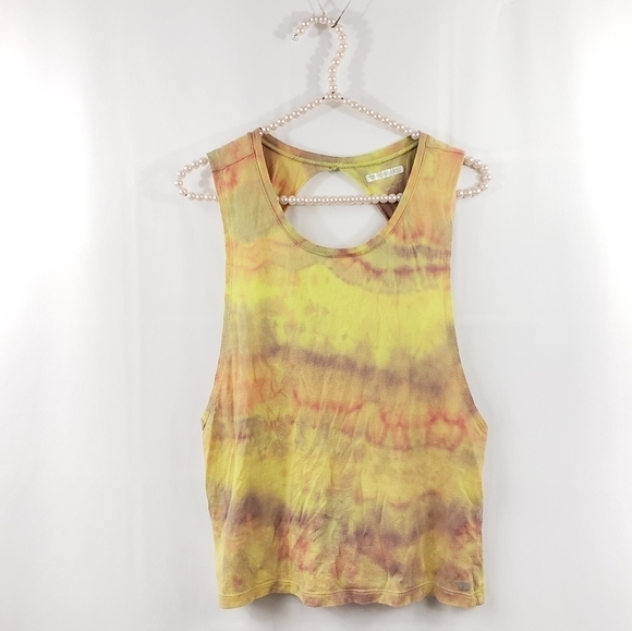 Custom Tie Dye Open Back Muscle Tank Top - Picture 1 of 8